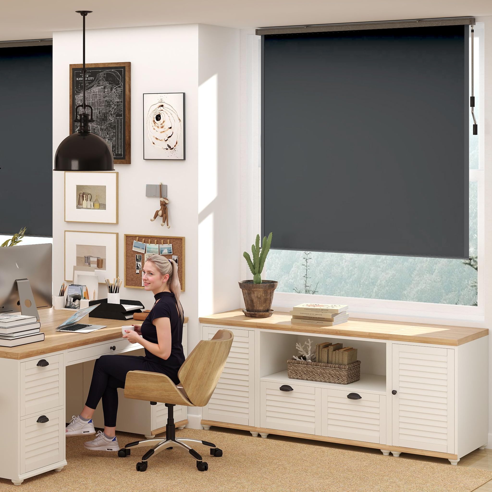 FIVMEN Store extérieur vertical 180 x 250 cm - Résistant aux intempéries - Protection solaire avec manivelle - Protection solaire - 180 cm de large - Protection contre les regards indiscrets - Pour