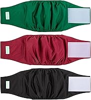 Vista 33 de wegreeco Pañales lavables para perros machos, paquete de 3 (ballena, talla L)