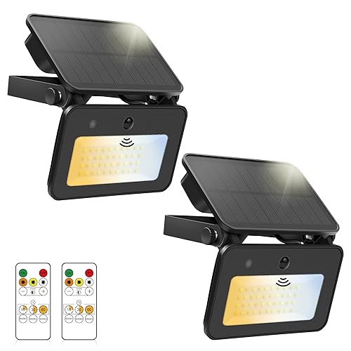 ALUSSO® Solar Security Lights Outdoor, 3CCT Solar Flood Lights with