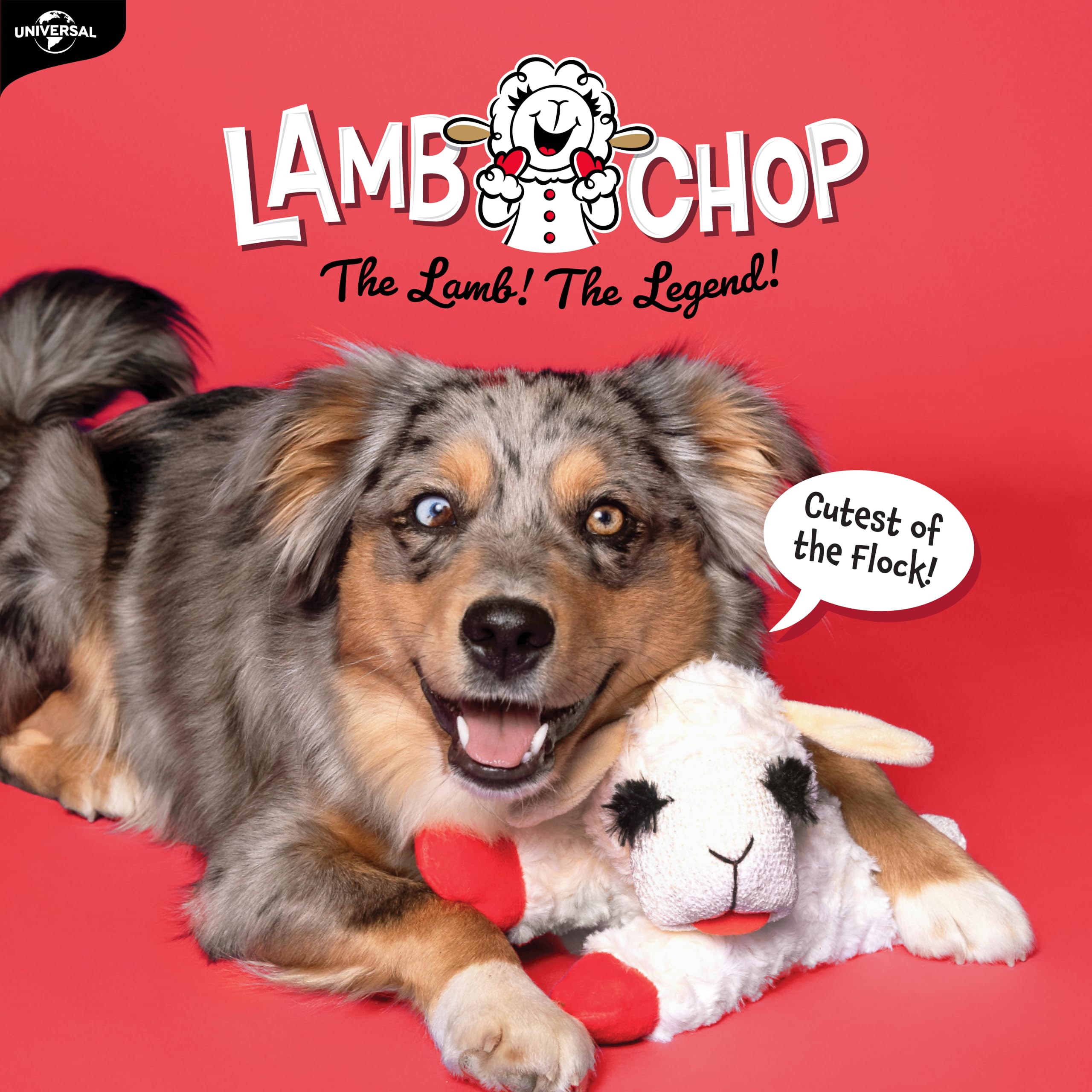 Multipet Lambchop biały/jasnobrązowy pies zabawka miękka bezpieczna pluszowa przytulanka piszcząca interaktywna zabawa zabawa gry dla małych średnich ras - 25 cm