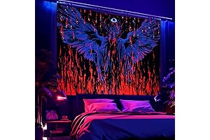 Camp Half Blood Tapestry: Mystical Blacklight Decor for Dorm Rooms
