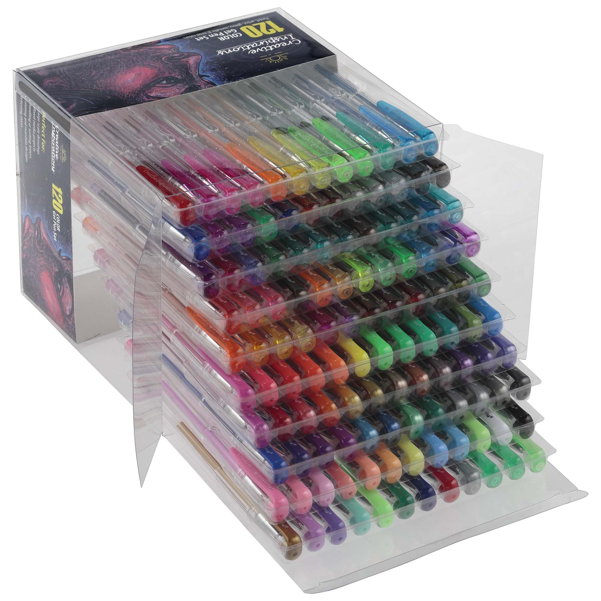 Creative Inspirations Gel Pen Sets - Long Lasting Performance, Vivid, and Free-Flowing Ink Gel Pens for Artists, Bulk, Students, Classrooms, & More! - Set of 120 - Image 2