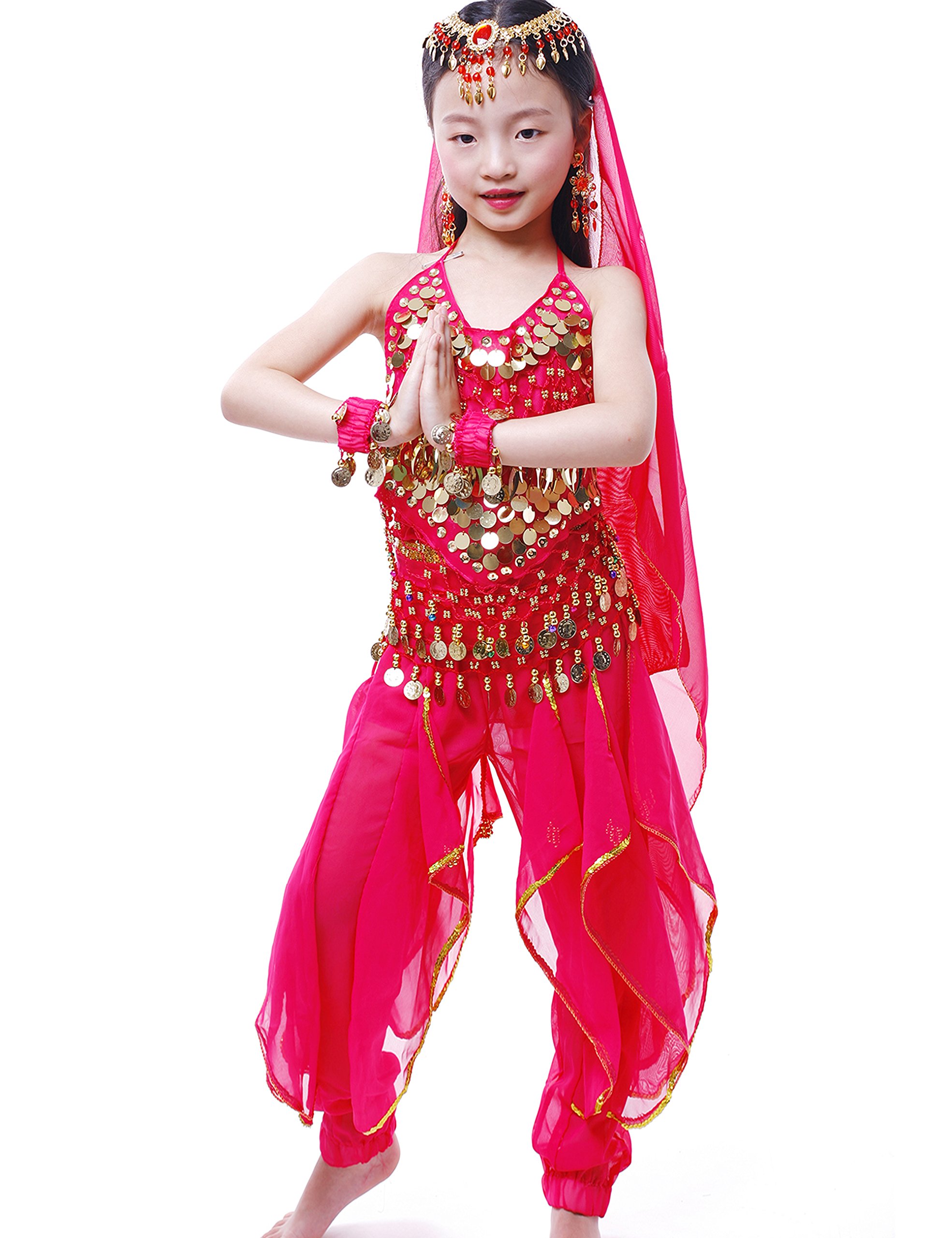 Girls Genie Costume India Belly Dance Arabian Princess Halloween