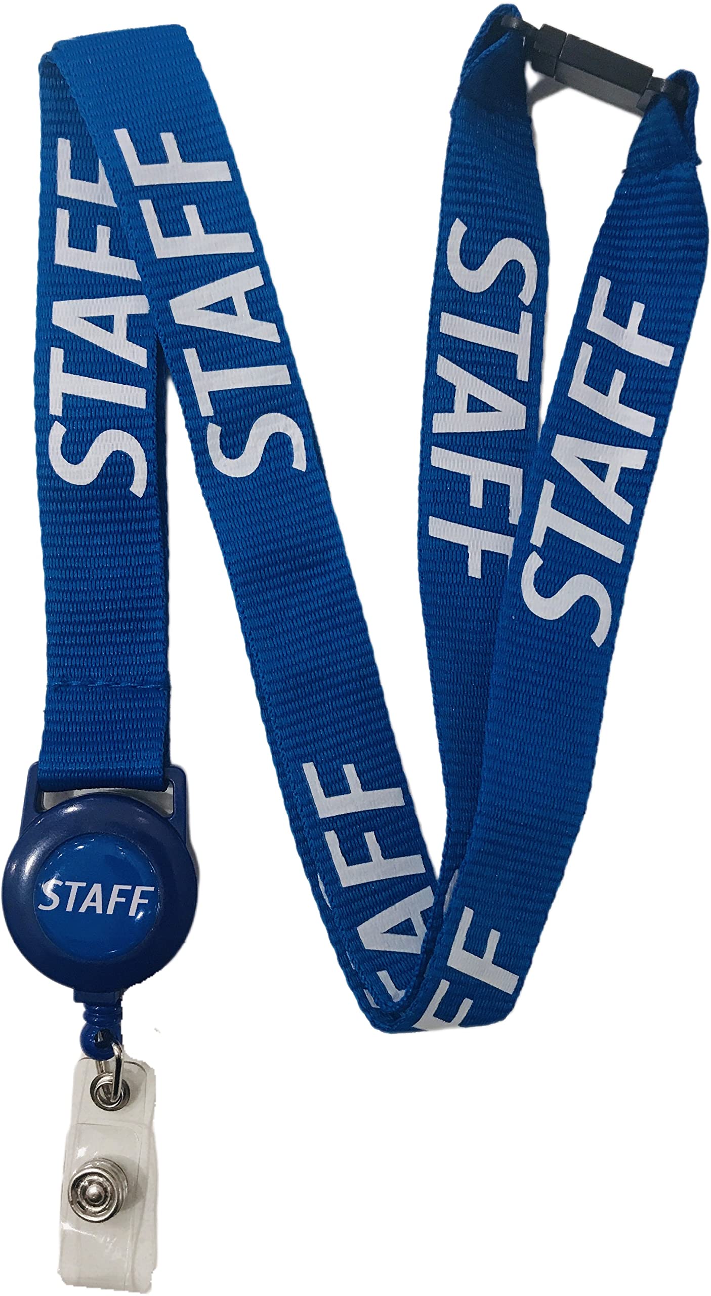20mm Colourful Staff Printed Badge Reel Lanyard with Safety Breakaway (Blue, 2 Lanyards)