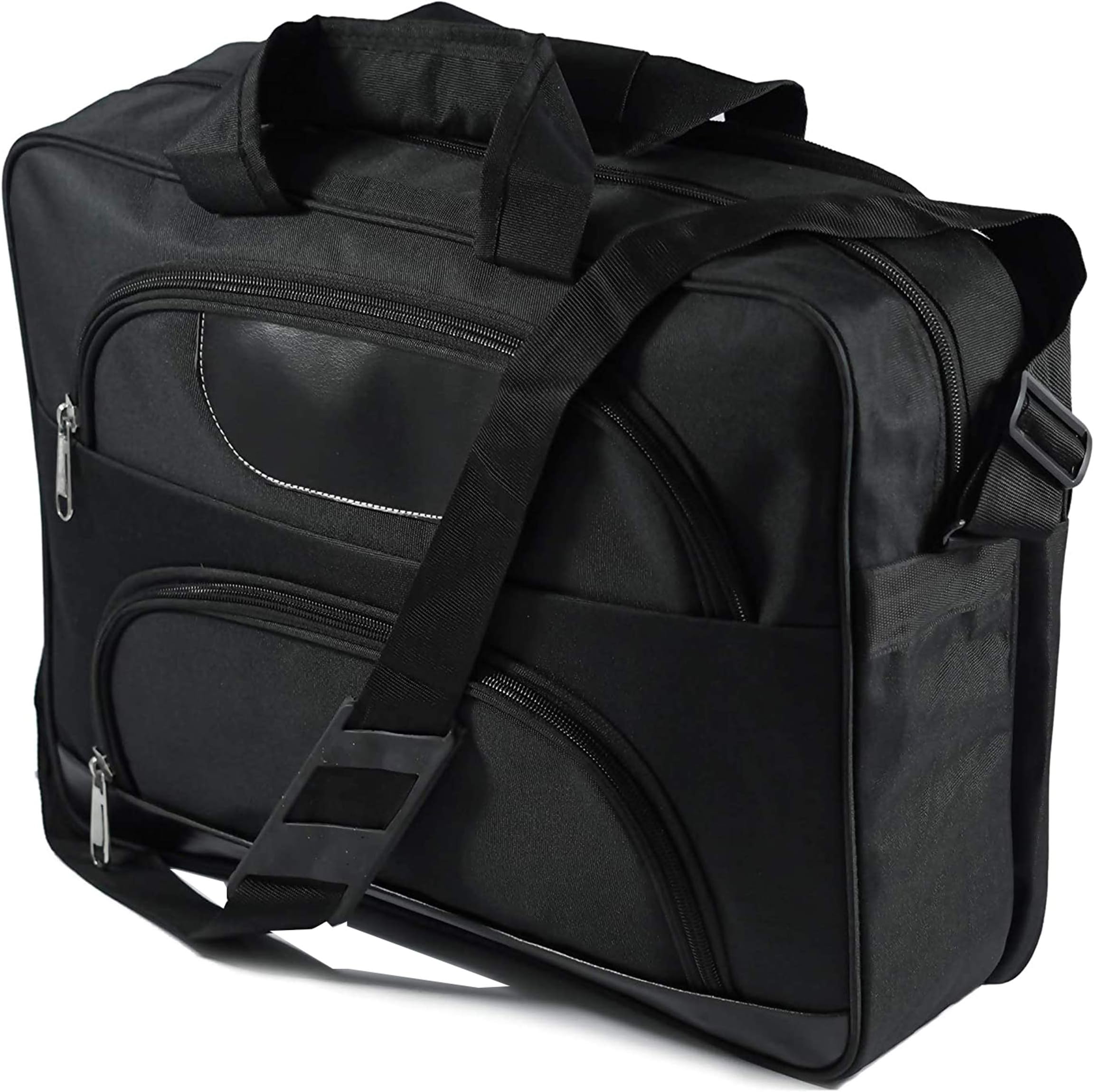 SNDIA Document Holder Office Laptop Shoulder Messenger Bag and Tablet Case, Black