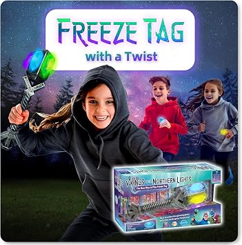 Freeze Tag with a Twist Vikings of the Northern Lights | 3-10 Players, Ages 5+ | Glow in the Dark | Gem Treasure Hunt | RV & Family Camping Games | Outdoor Games for Kids | Backyard & Summer Toys