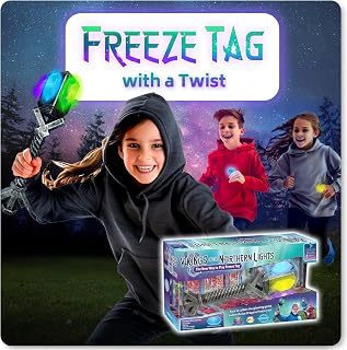 Freeze Tag with a Twist: Vikings of the Northern Lights | 3-10 Players, Ages 5+ | Glow in the Dark | Gem Treasure Hunt | RV & Family Camping Games | Outdoor Games for Kids | Backyard & Summer Toys
