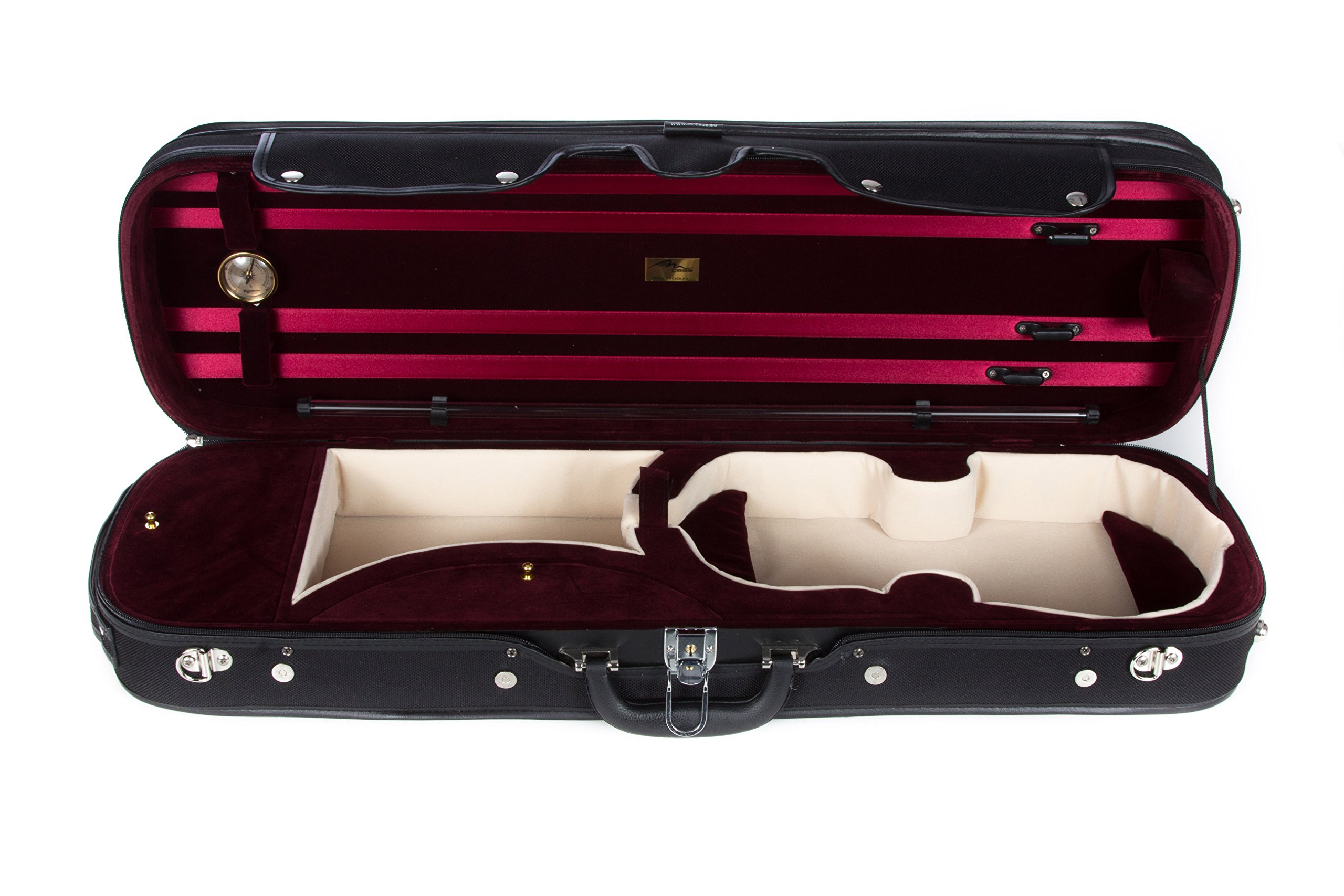 M-Case Custodia per Violino in Legno 4/4 Vino Rosso