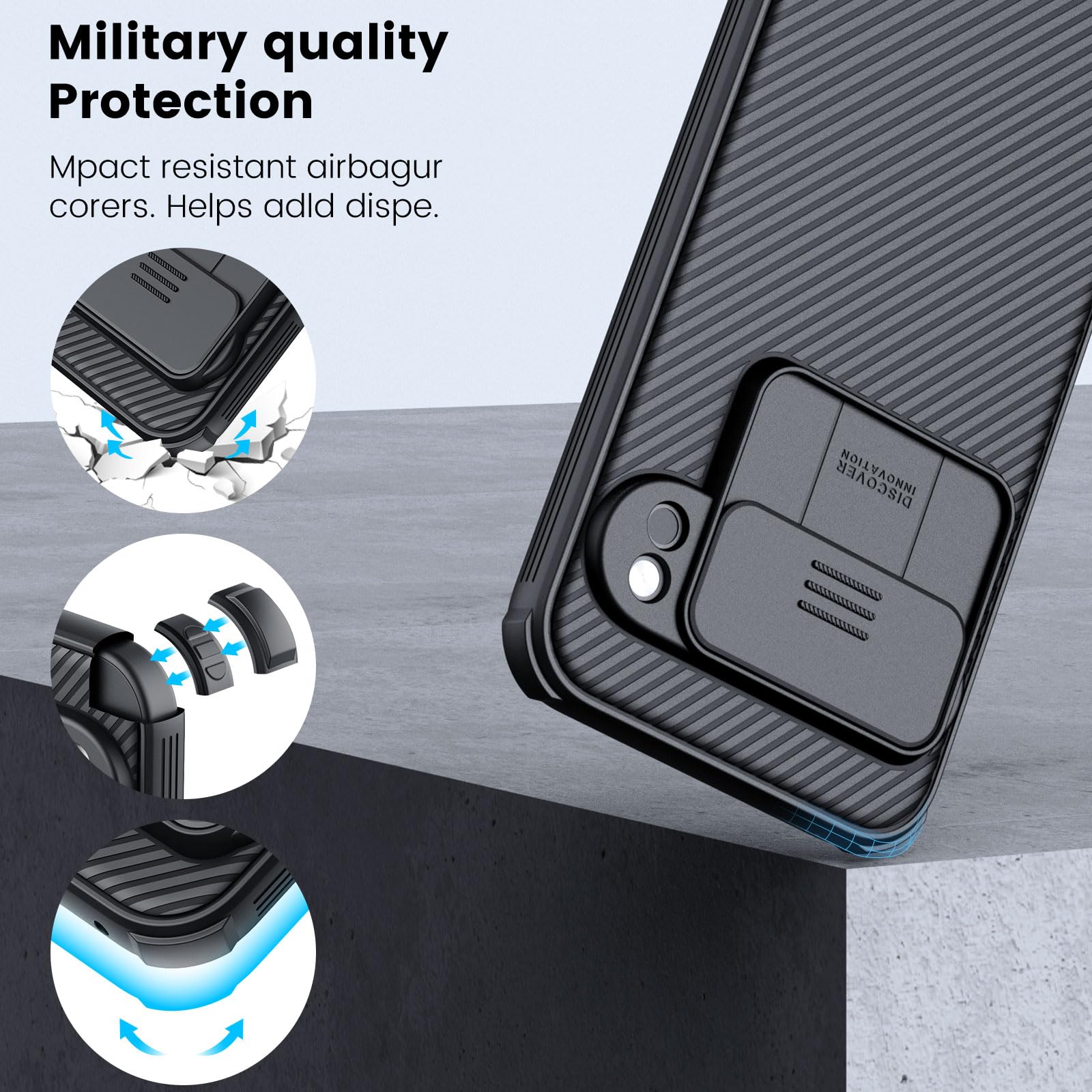 Nillkin for Google Pixel 9 Pro Case, with Slide Camera Cover, Anti-Slip - Image 3