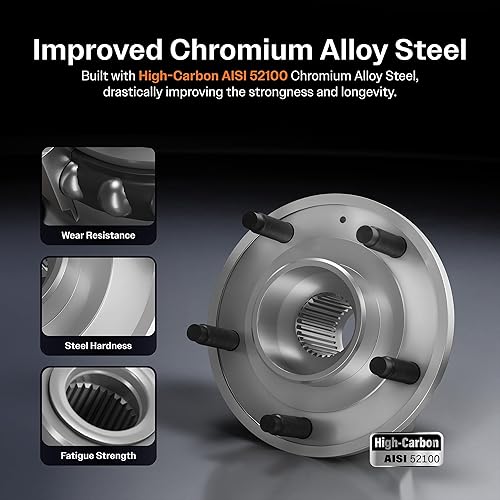 Miniatura 3 de Conjunto de cubo de cojinete de rueda delantera 70-515177 para Ford F-150