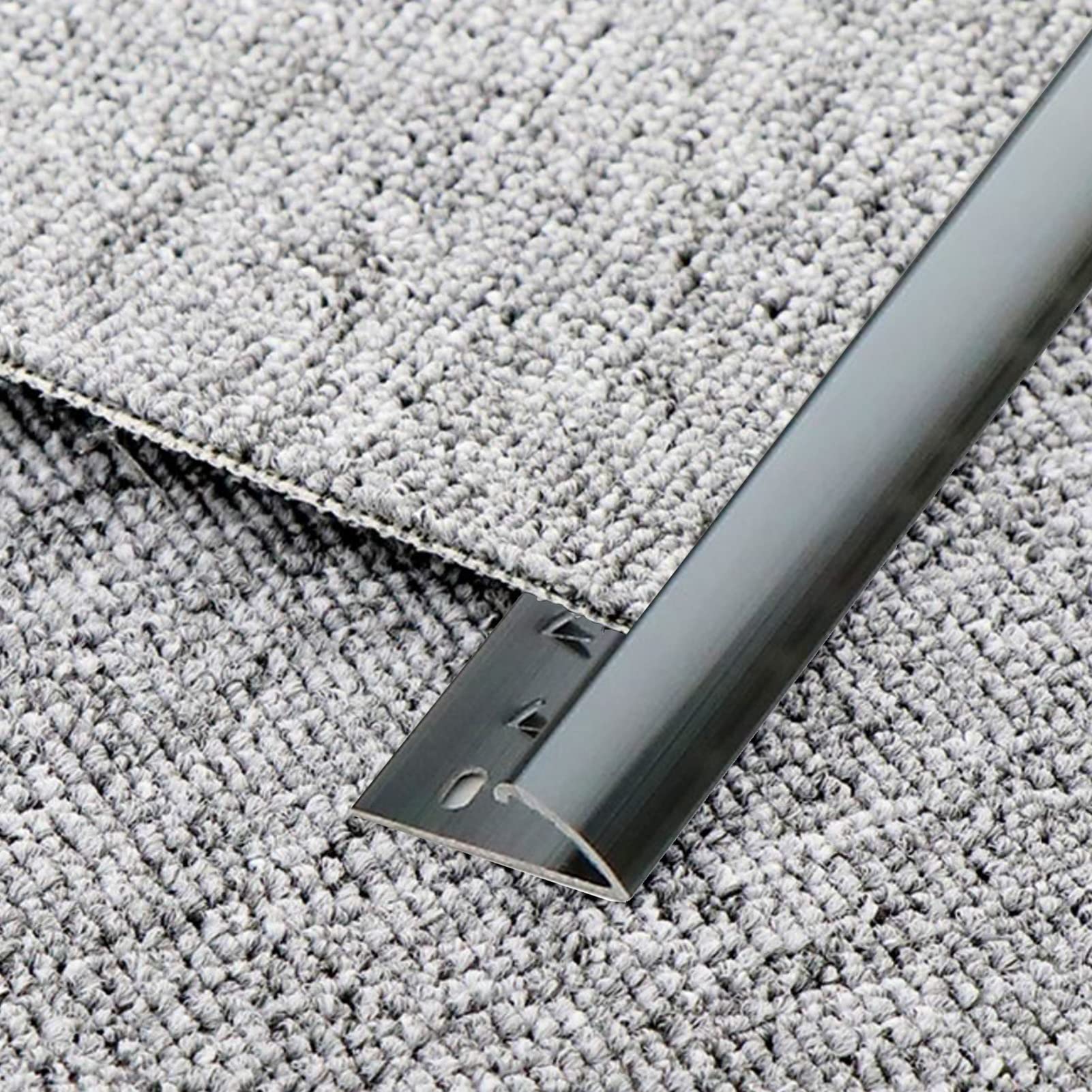 LVLONG Barre de Seuil Bande Obligatoire D'équilibre D'équilibre de Tapis, Seuil de Transition en Douceur de la Cuisine du Salon Bande de Jonction, Réducteur de Plancher pour Porte, Facile à Installer