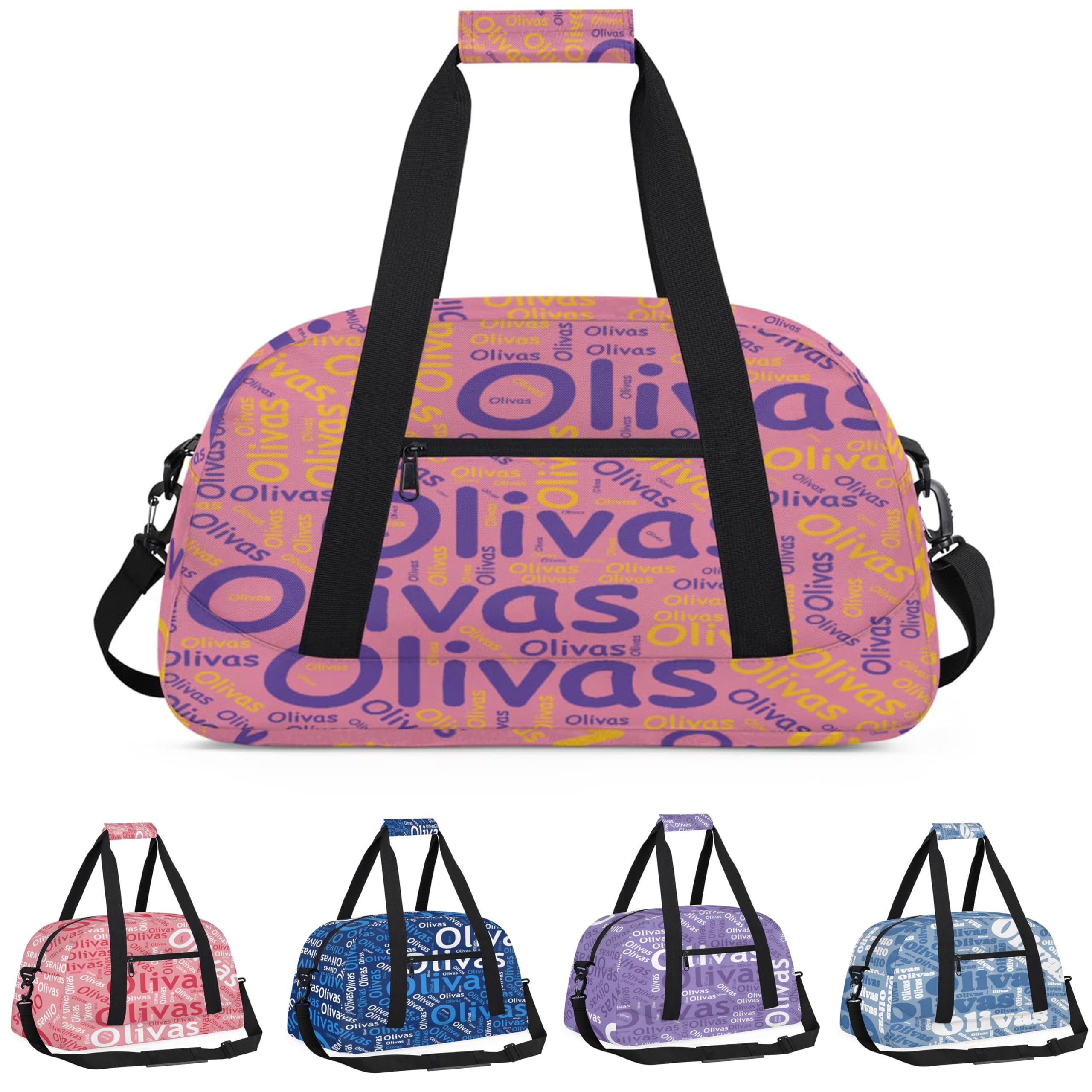 Personalized Dance Bag Gymnastics Bag for Girl, Custom Sport Duffel Bag for Boy, Kids Gym Bag Weekender Bags for Travel Sport Purple Yellow