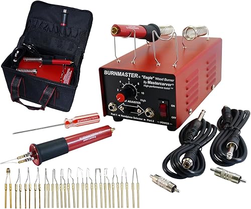 BURNMASTER Eagle PRO, 110 V, 2 PENS, 15 puntas y juego de bolsas