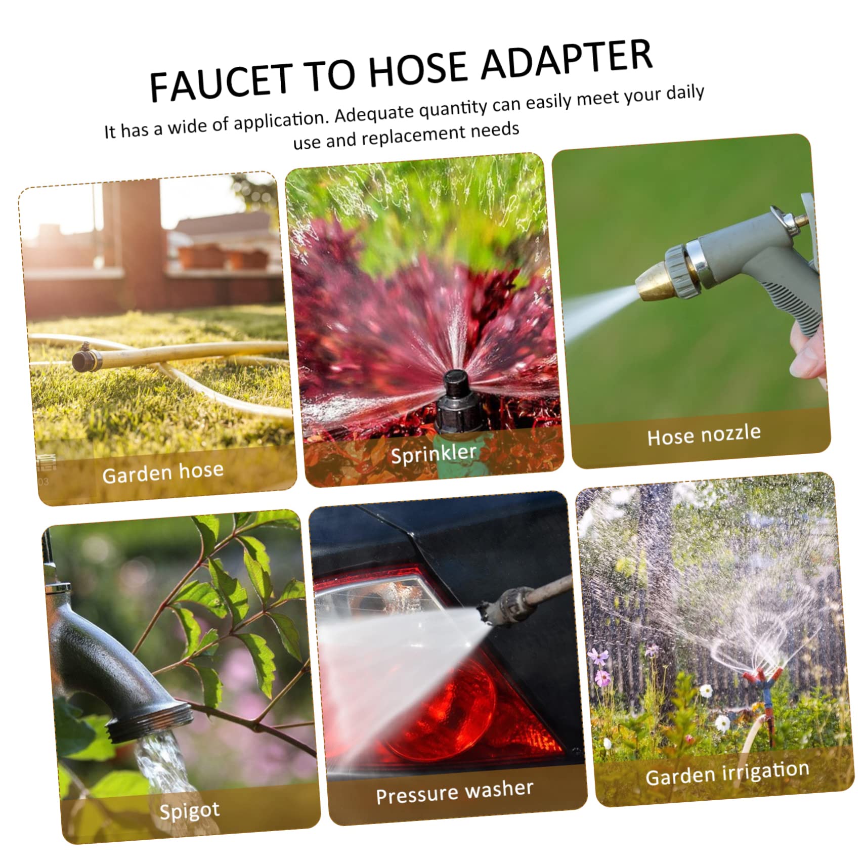 10piezas Conectores Rápidos De Agua para Grifo Unidades Adaptador De Manguera para Jardin Conector De Manguera De Conexión Rápida