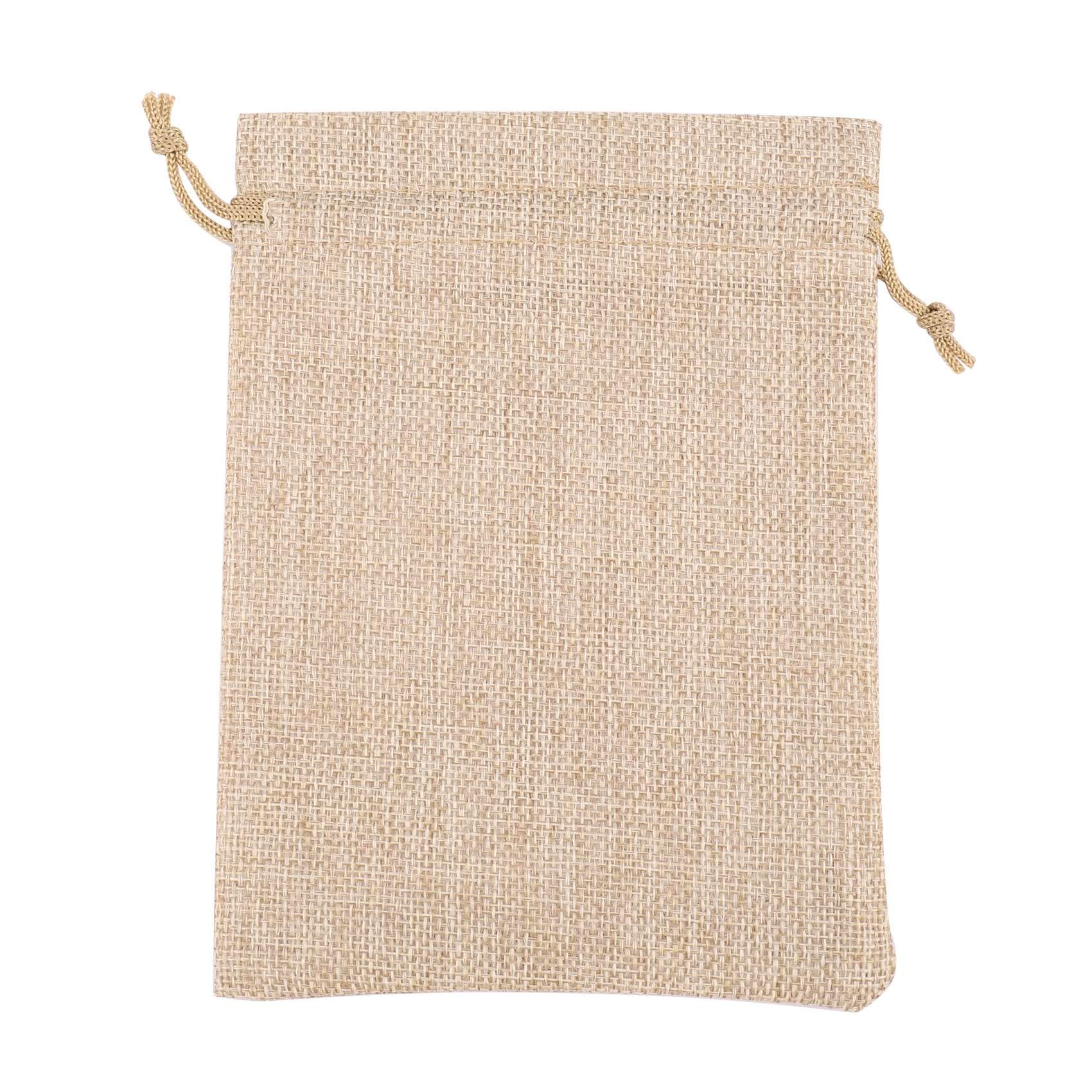 Oikabio 100 sztuk – woreczki do pakowania ze sznurkiem, 13 x 18 cm, opakowanie prezentowe, do przechowywania, płótna, na biżuterię, worki na wesele, prysznic, urodziny, Boże Narodzenie