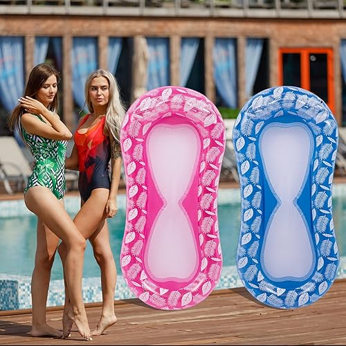 Miniatura 3 de Buen Don Flotador de piscina, flotador para tumbona de piscina para adultos, parte inferior de malla estilo hamaca