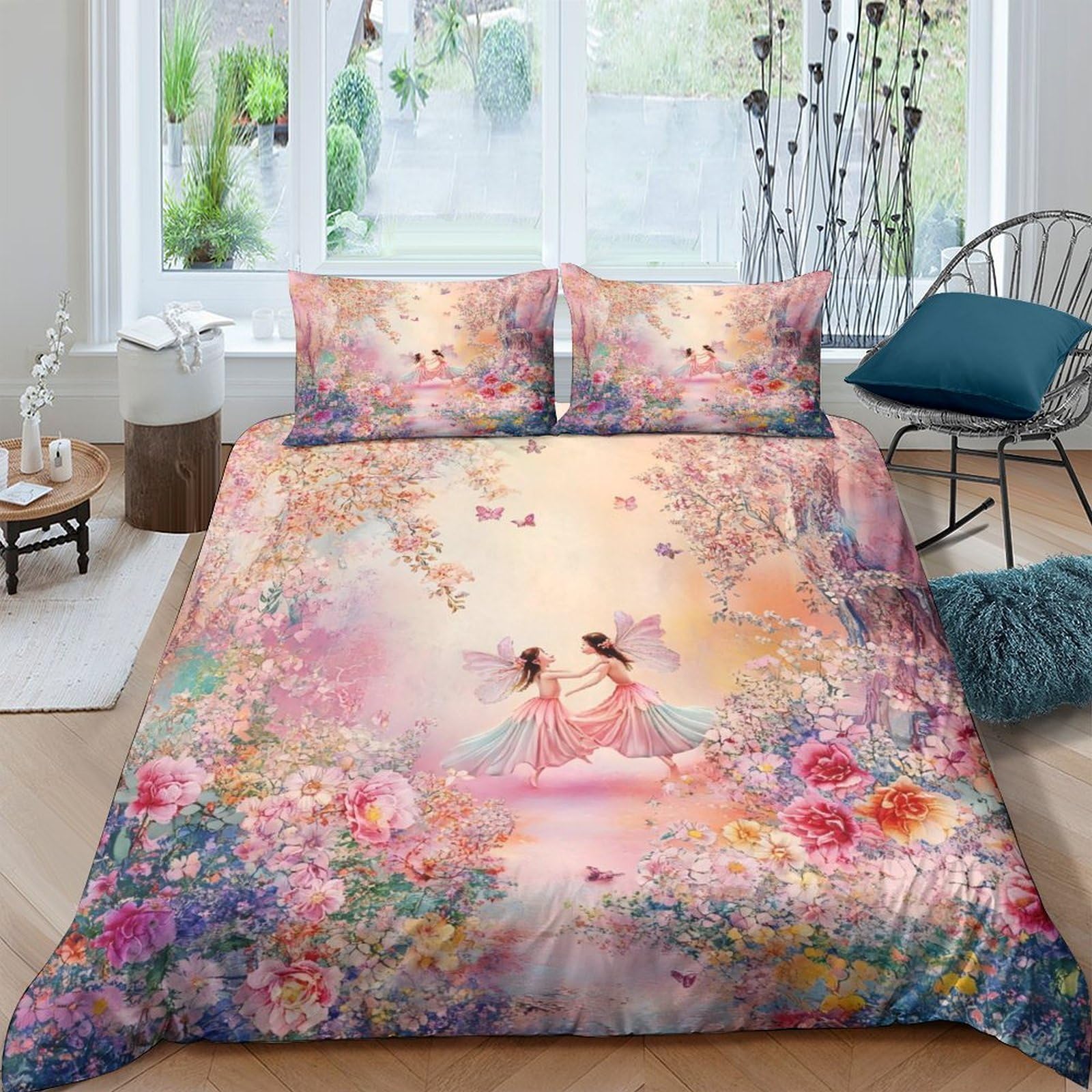 Ctjqhvkz Style-10 3D Printed Dreamy Ballet Garden Fitted Sheet Microfiber Soft Floral Mattress Cover For Bedroom Guest Room Decor Single（135X200cm）
