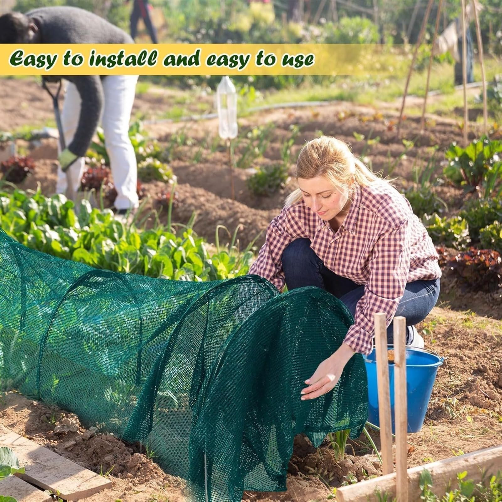 Générique Tunnel de Jardin en Maille, Tunnel de Plantation agricole, 300 x 45 x 45 cm, Résistant au Gel, Protection Contre Les intempéries pour Jardin Potager Protection Contre Le Gel Serre
