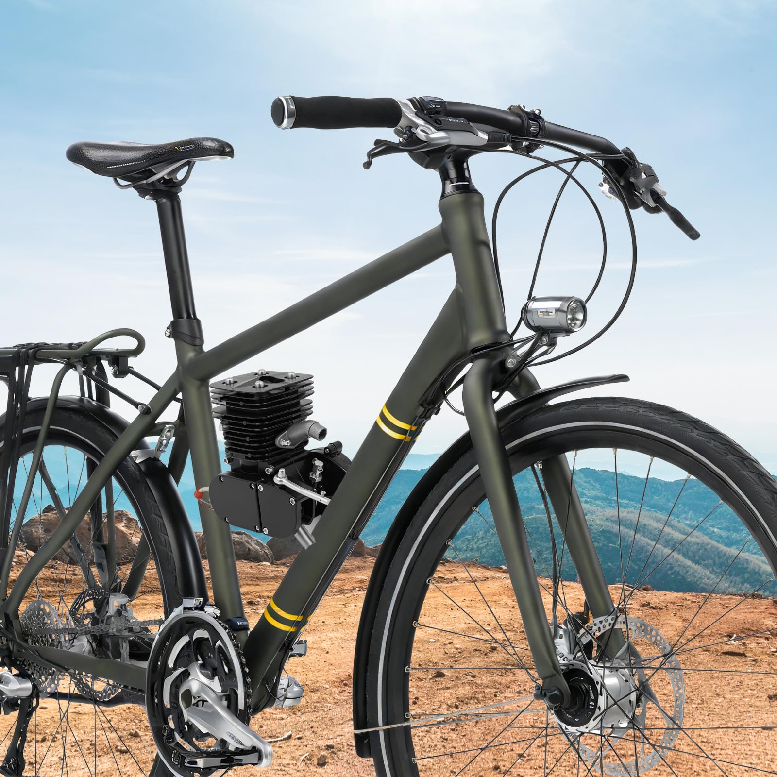 Moteur 2 temps 110 cm³ 3 kW Kit de conversion de vélo pour 26-28"