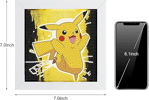 Miniatura 2 de Arte de diamantes de dibujos animados para niños de 4 a 8 a 12 años, kits de pintura de diamantes para niños con marco de dibujos animados, arte de