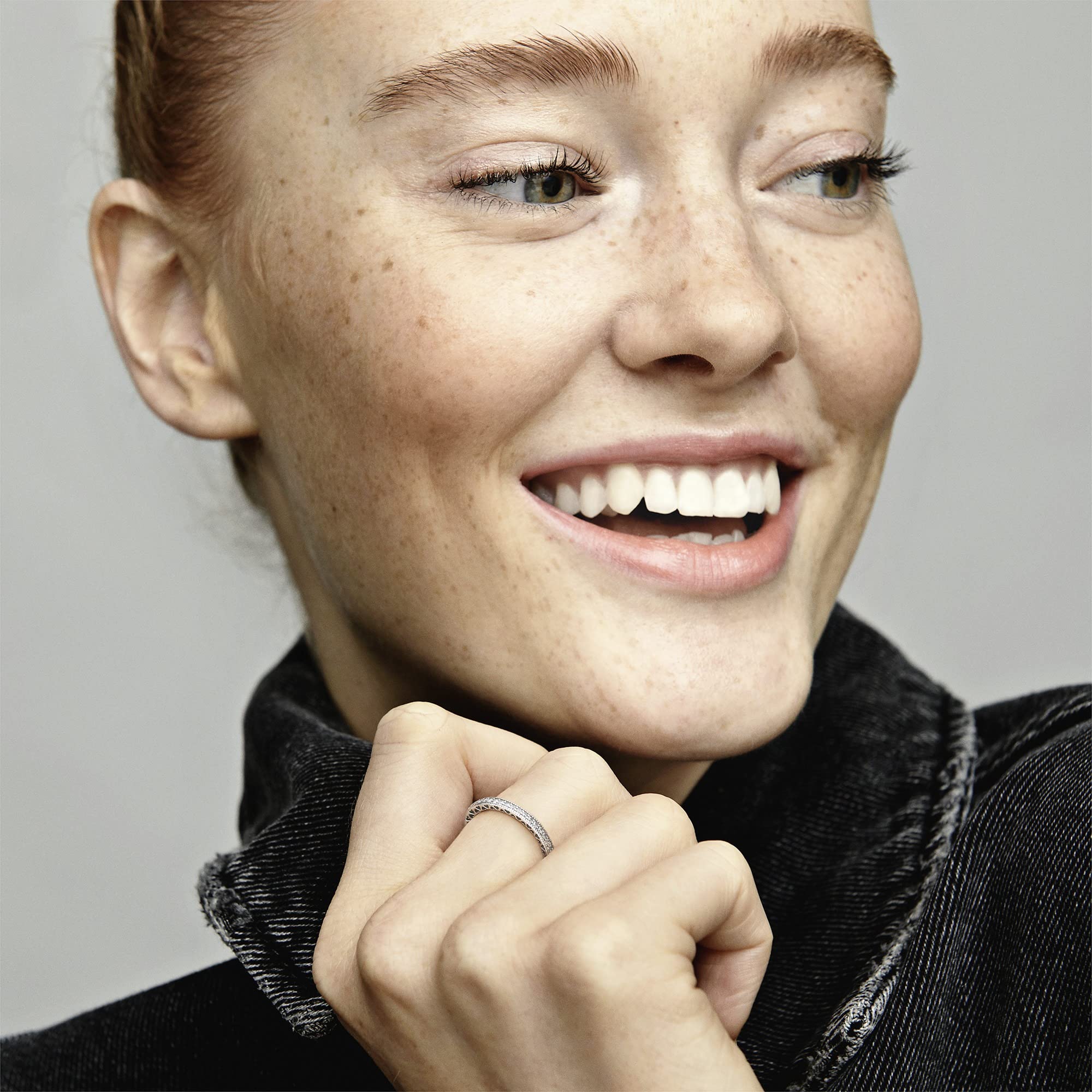 Pandora Signature Ring Funkeln und Herzen, Silber, mit klarem Cubic Zirkonia