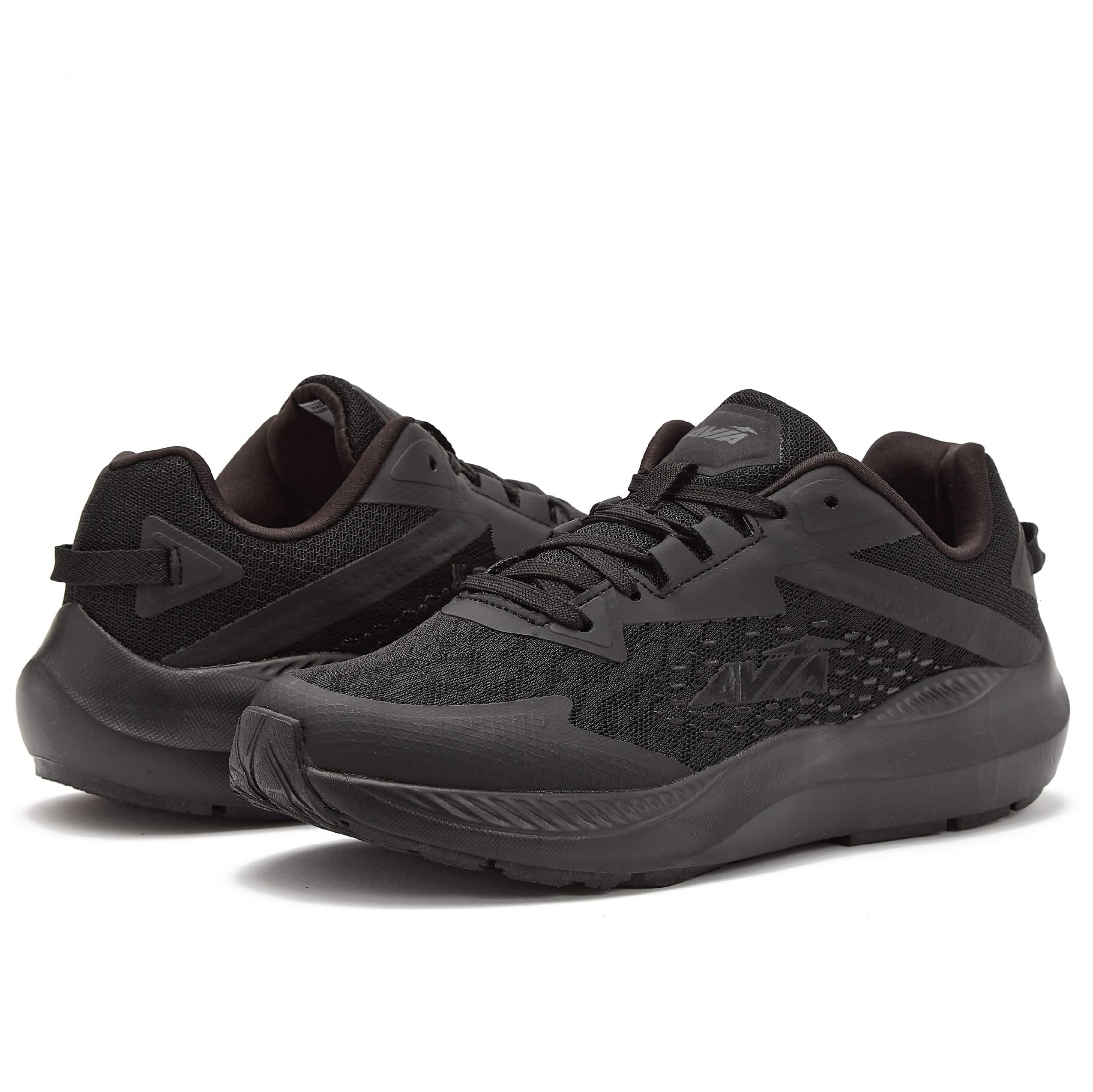 Avia Storm Men’s Running Shoes with Lightweight Breathable Mesh - Black/Black, 9.5 Medium