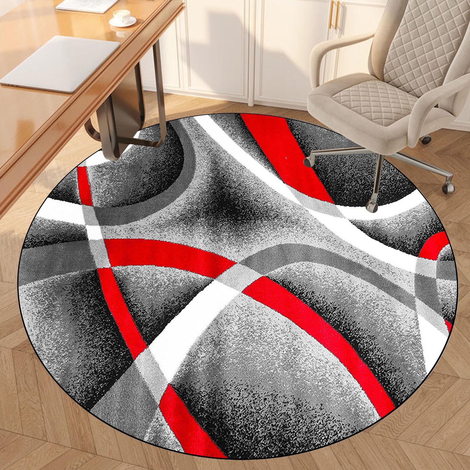 Office Chair Mat for Hardwood Floor, Round Desk Chair Mat for Rolling Chair Low-Pile Chair Carpet Hard Floor Protector Mat, Anti-Slip Gaming Computer Chair Mat Floor Mat for Office Chair 70 cm