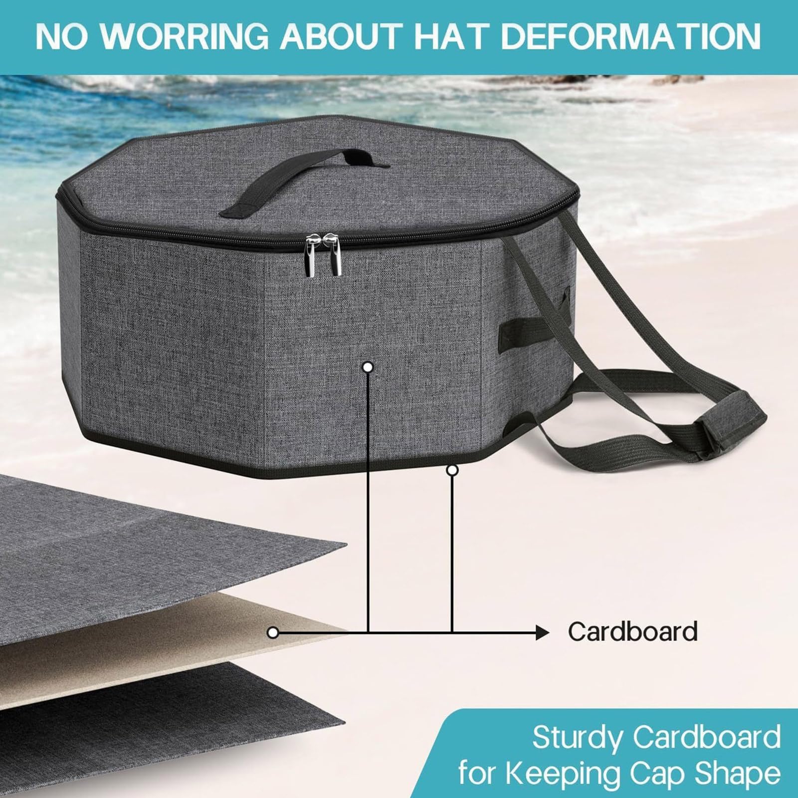 Contenitore per Copricapo capacità Borsa Cappelli alla attività All'aperto Borsa capacità con Scatola con Manico