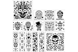 Sugar Skulls Painting Stencils Template