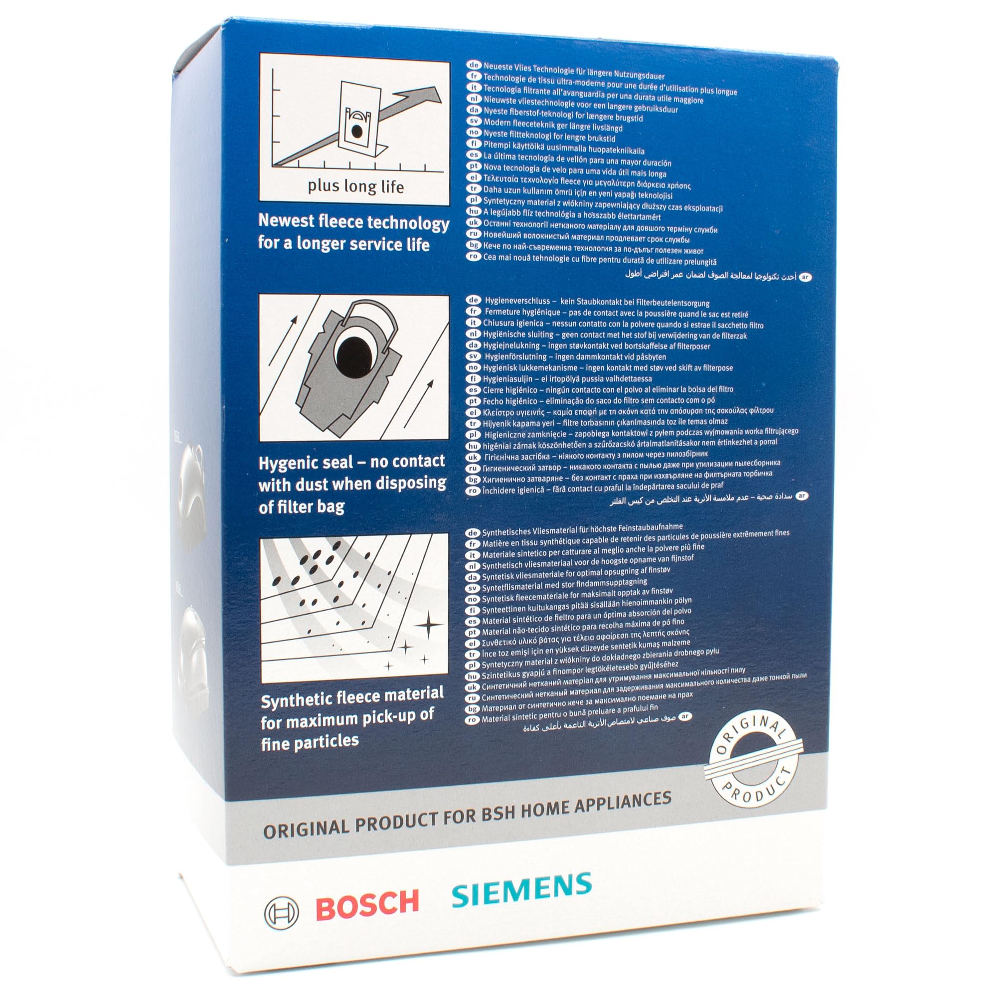 PakTrade 8 Bolsas De Aspirador + 2 Microfiltro + 10 Aromas Compatible con Bosch BSG82502 Parquet | 8 Bolsas, Filtro, Ambientador, Accesorios, Repuestos