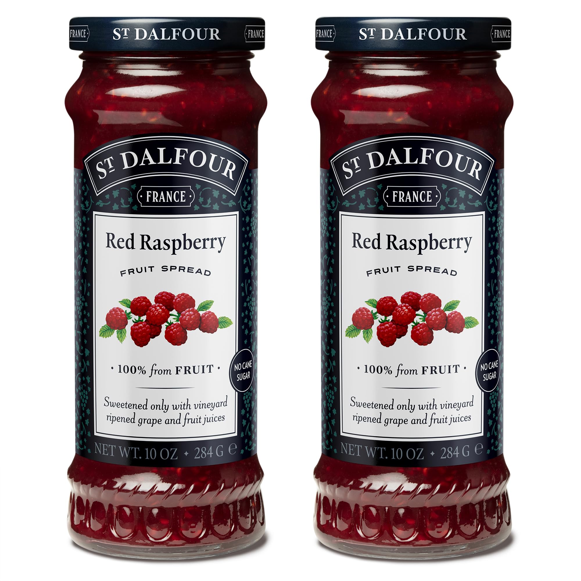 Red Raspberry Fruit Spread - 10oz - 100% from Fruit, No Artificial Ingredients, Non-GMO, No Cane Sugars, All Natural - Pack of 2
