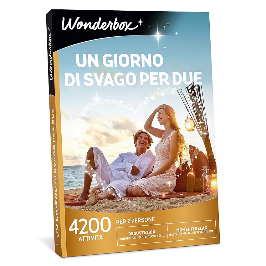 Immagine del prodotto Wonderbox - Un Giorno di Svago per Due | Cofanetto Regalo per Due Valido per 3 Anni E 3 Mesi | Cofanetto Regalo Donna, Cofanetto Regalo Uomo | Gift Box | Regali di Coppia 2 Persone