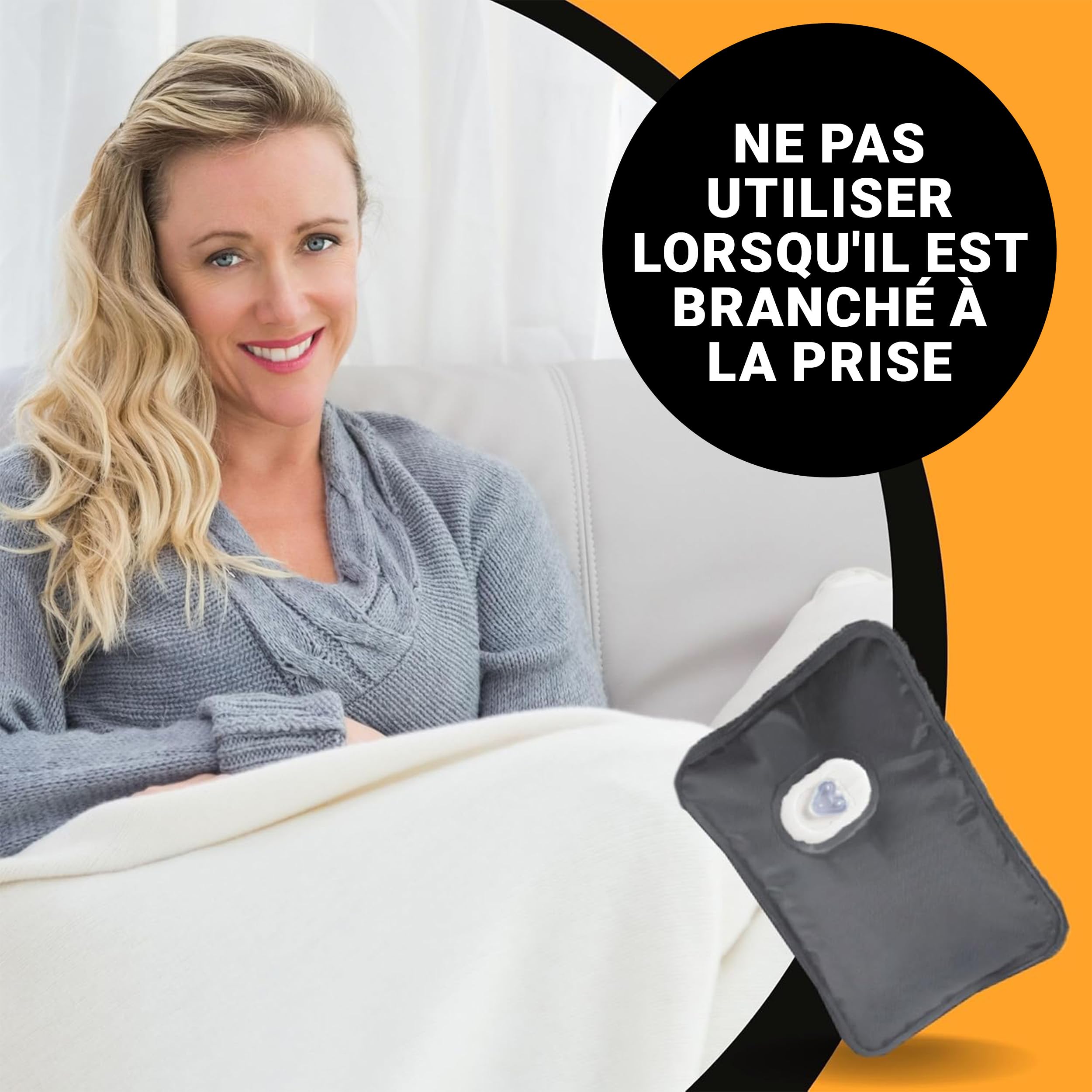 ELETTROCASA - Bouillotte Électrique Teporino - 6h de Chaleur - Bouillotte Éléctrique Chauffante Rechargeable Prête en 10 Min