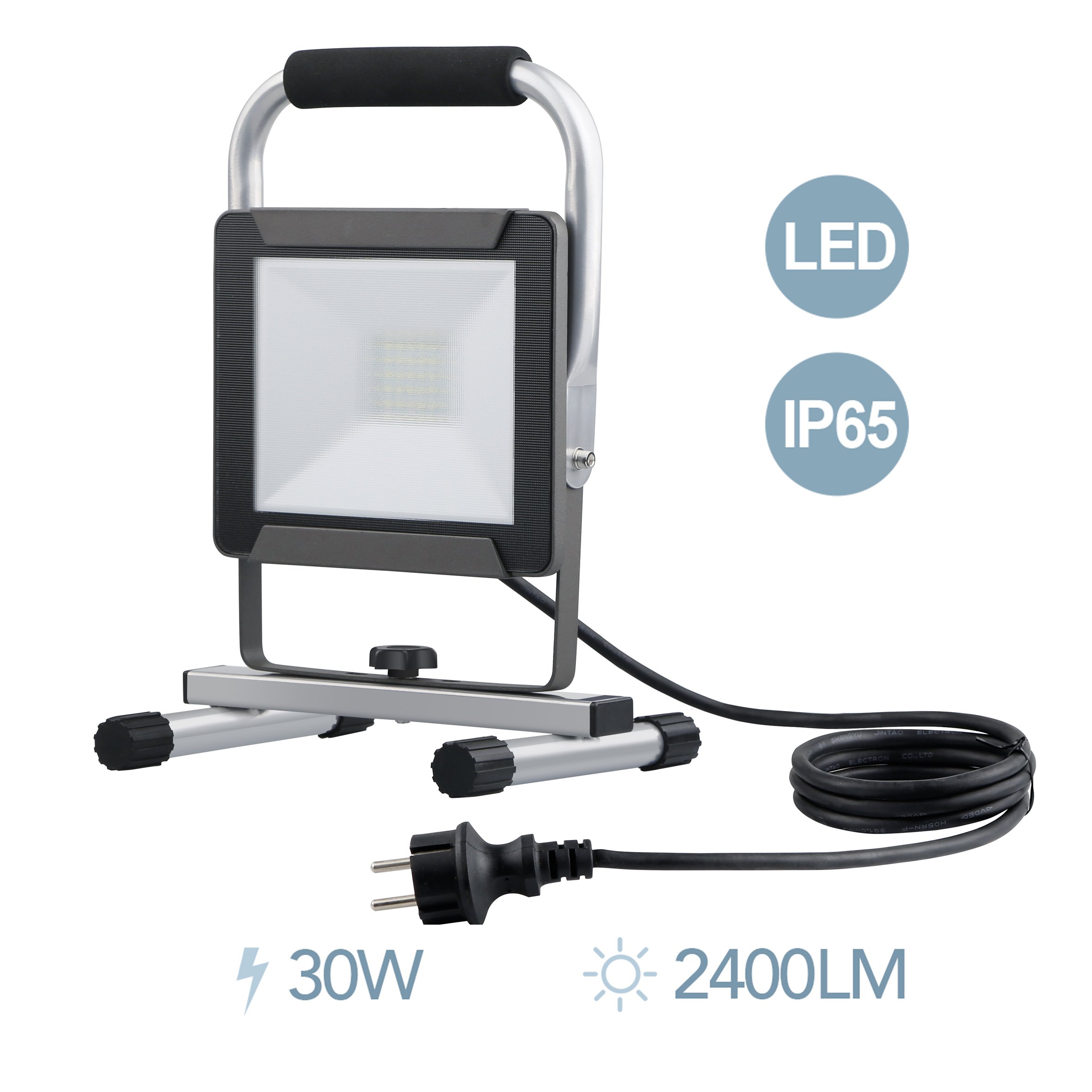Dubbele LED schijnwerper met statief - IP65 - 2x 30W Dubbele LED schijnwerper met statief - IP65 - 2x 30W