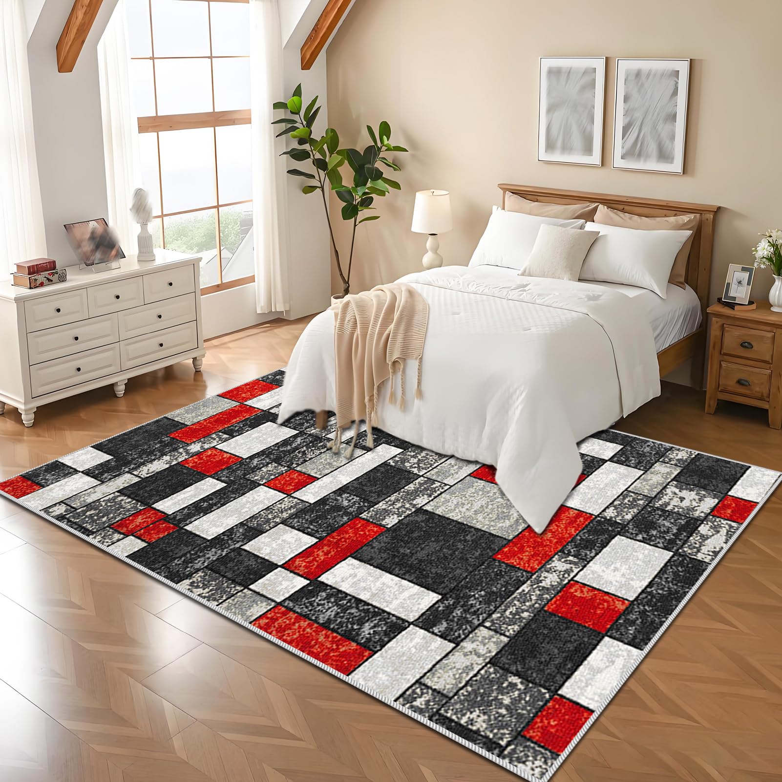 Dywan do salonu Można prać w pralce Antypoślizgowy dywan, 120 x 170 cm Dywan do sypialni Stojący dywanik do przedpokoju Dekoracja dywanu do salonu, przedpokoju, sypialni i kuchni