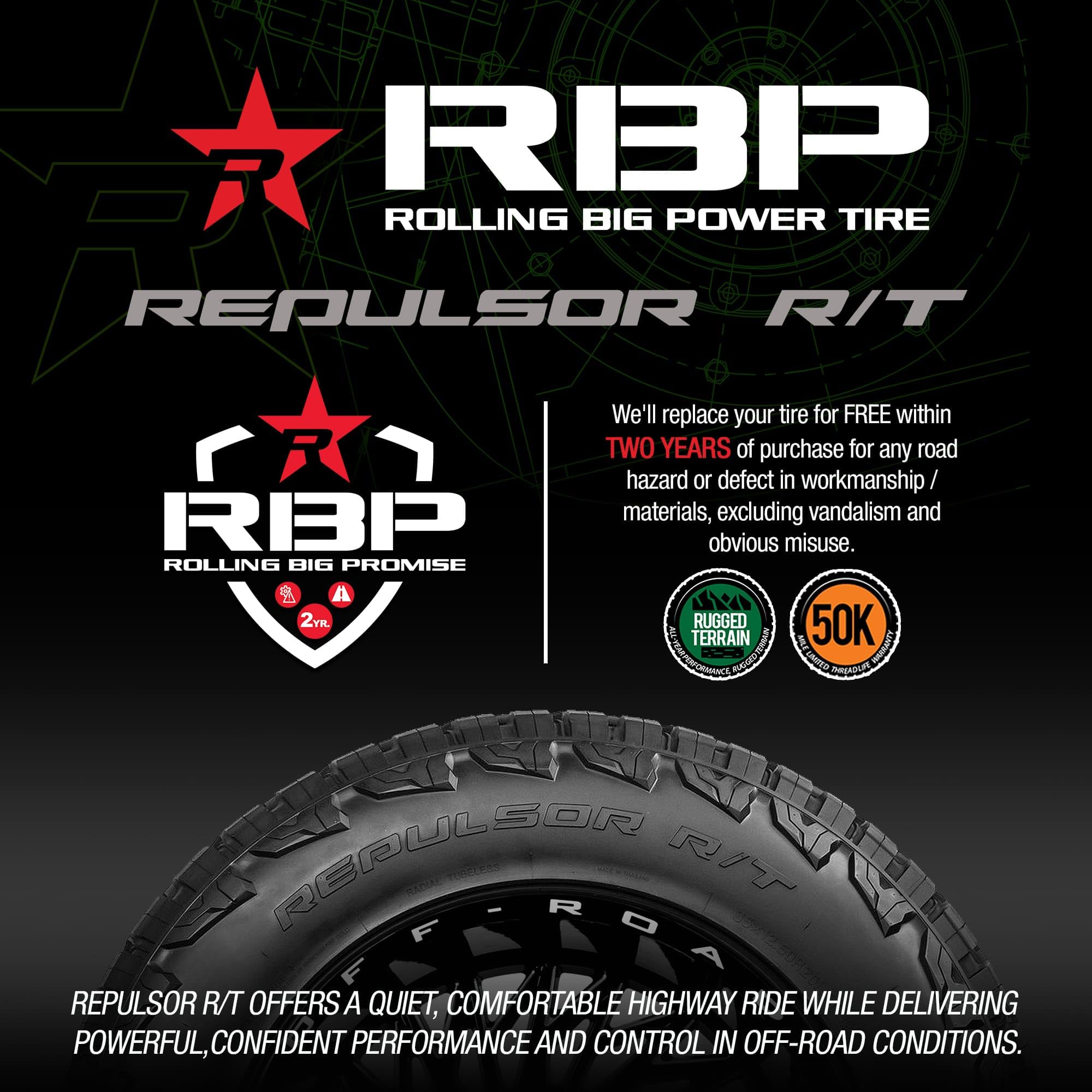 Amazon.com: RBP Repulsor R/T 33X12.50R20 F/12PLY (1 Tires 