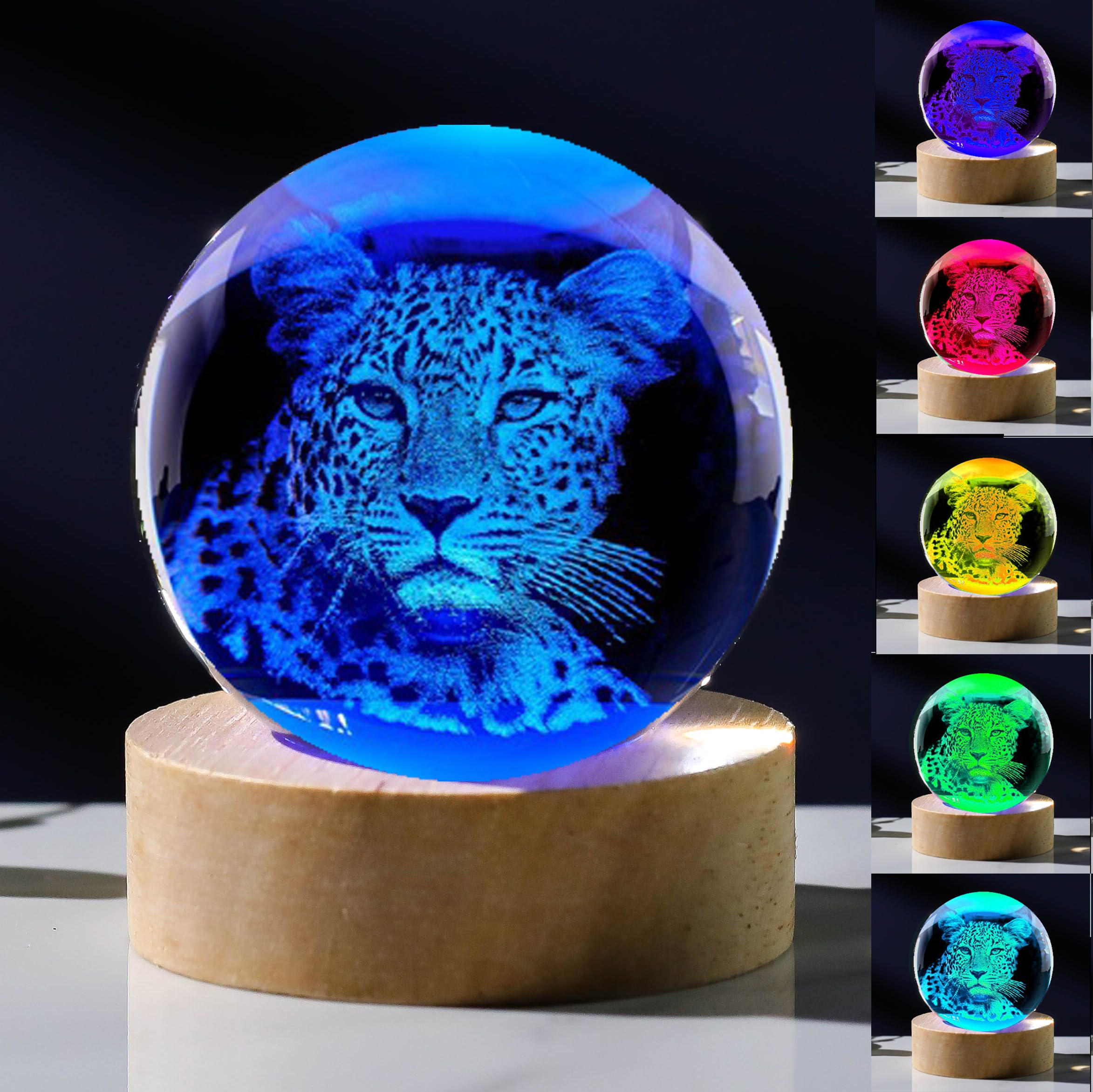 Amazon.com: 3D Cheetah Gifts for Women - Crystals Ball 60mm