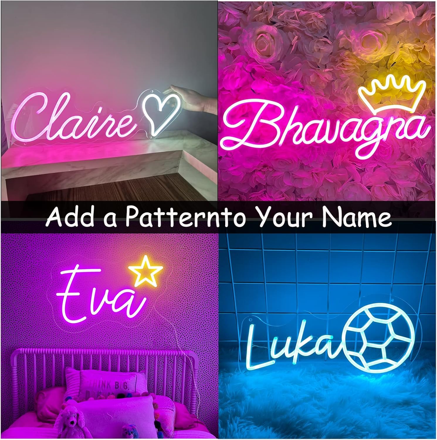 Neonowy znak świetlny, neonowy znak do dekoracji, wiszące, podświetlane litery, USB LED znak na przyjęcie urodzinowe, do sypialni, baru, dekoracja, prezent, neonowe światła na ściany, 40 x 25