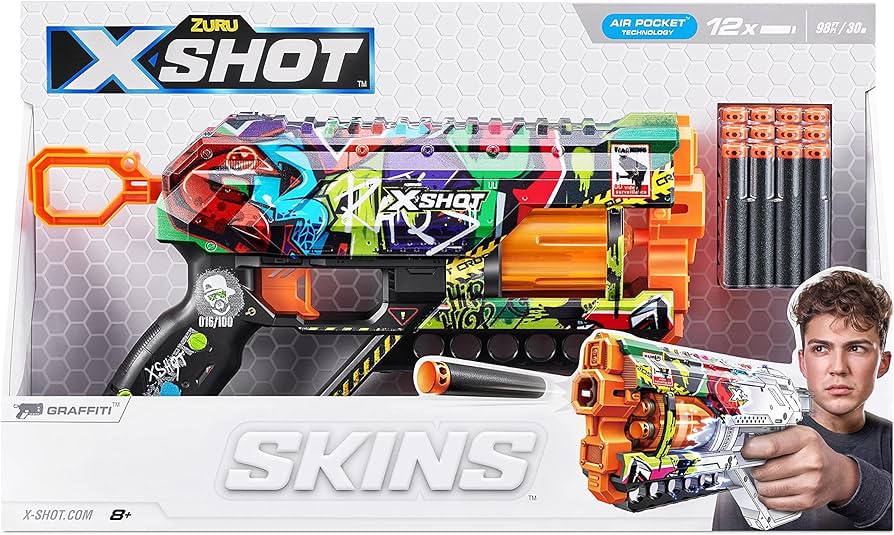 Amazon.com: X-Shot Skins-Griefer (12 Darts)_Graffiti : Toys & Games