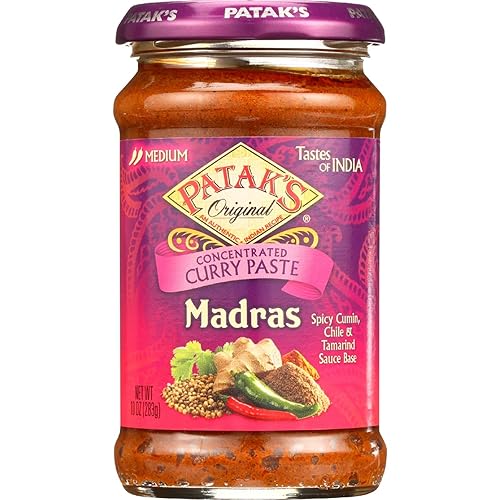 Pataks Madras pasta de curry, 10 onzas - 6 por caja.