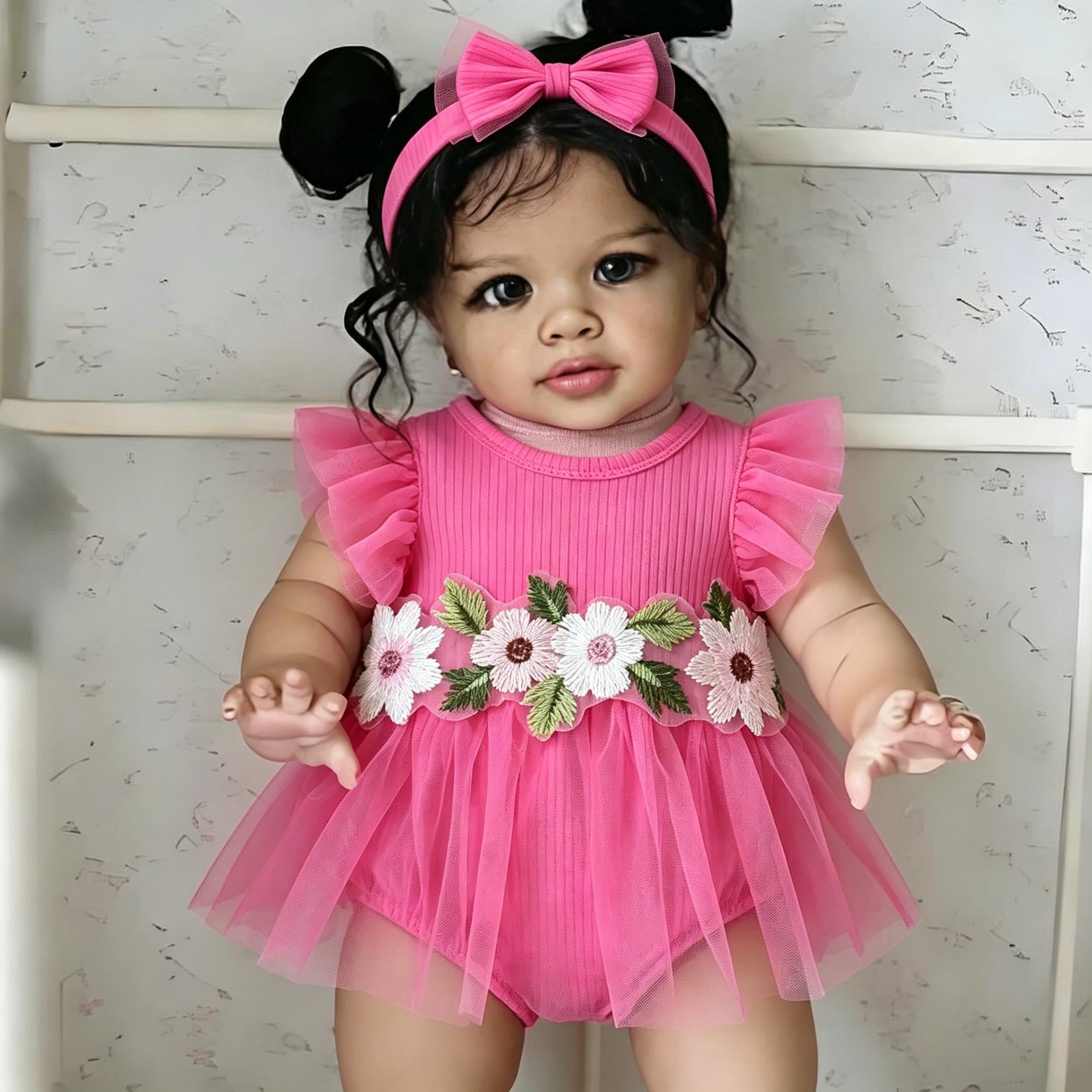 Czarne realistyczne lalki Reborn Baby Dolls Girl 66 cm Afroamerykanin Reborn małe lalki miękkie winylowe silikonowe Baby Doll tkanina ciało realistyczna lalka maluch z akcesoriami do zabawek