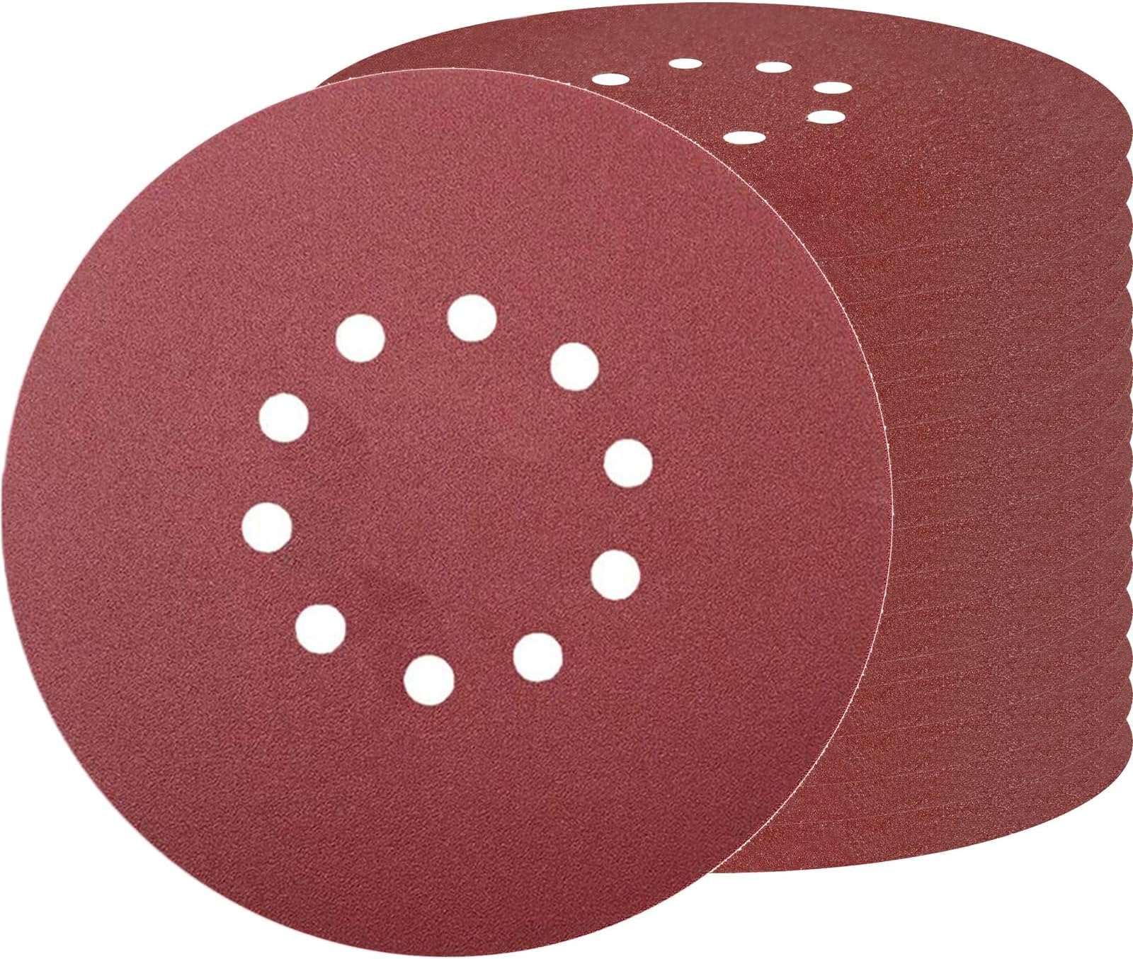 70 PCS 9 Inch Sanding Disc Hoop and Loop Sanding Disc Self Stick 8 Hole