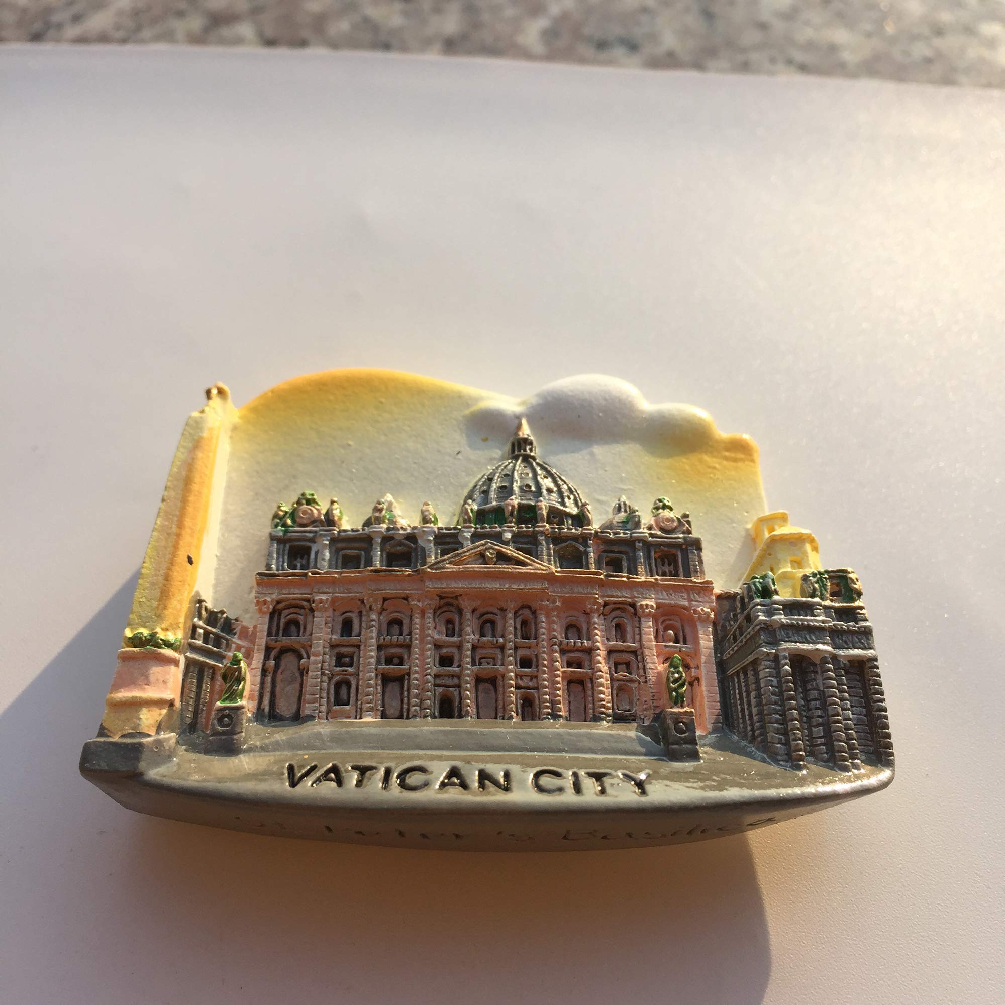 Vaticano Italia 3D mini angelo dorato frigorifero magnete in resina viaggio souvenir fatti a mano casa e cucina decorazione angelo frigorifero collezione regalo