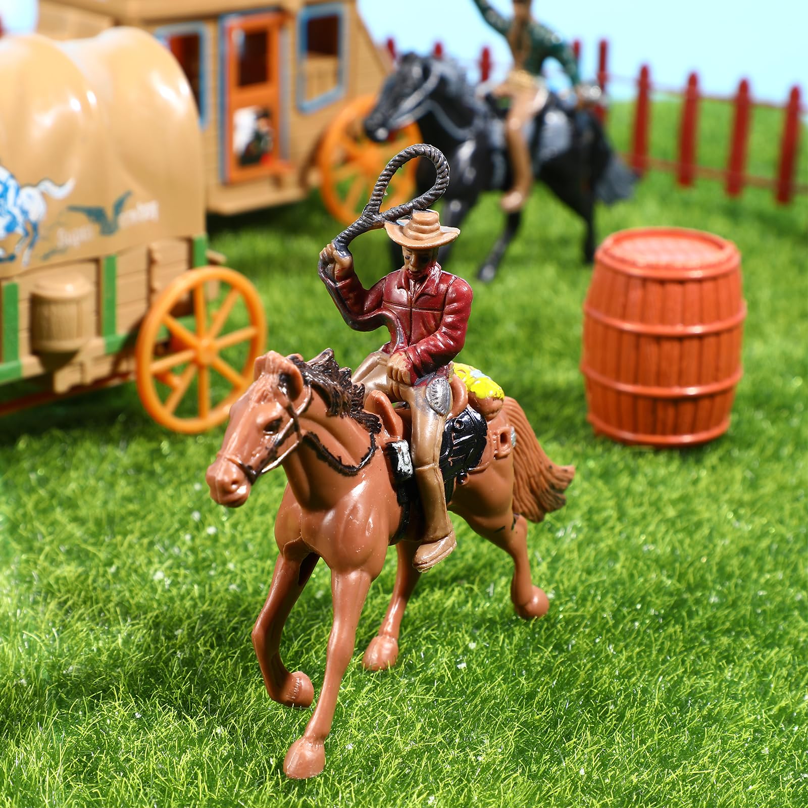 NUOBESTY Figure di Cowboy Ovest Modello di Figura di Nativo Americano Giocattoli di Soldati di Azione Indiani Gioco di Cowboy Occidentale per Bambini Giocattoli Educativi per