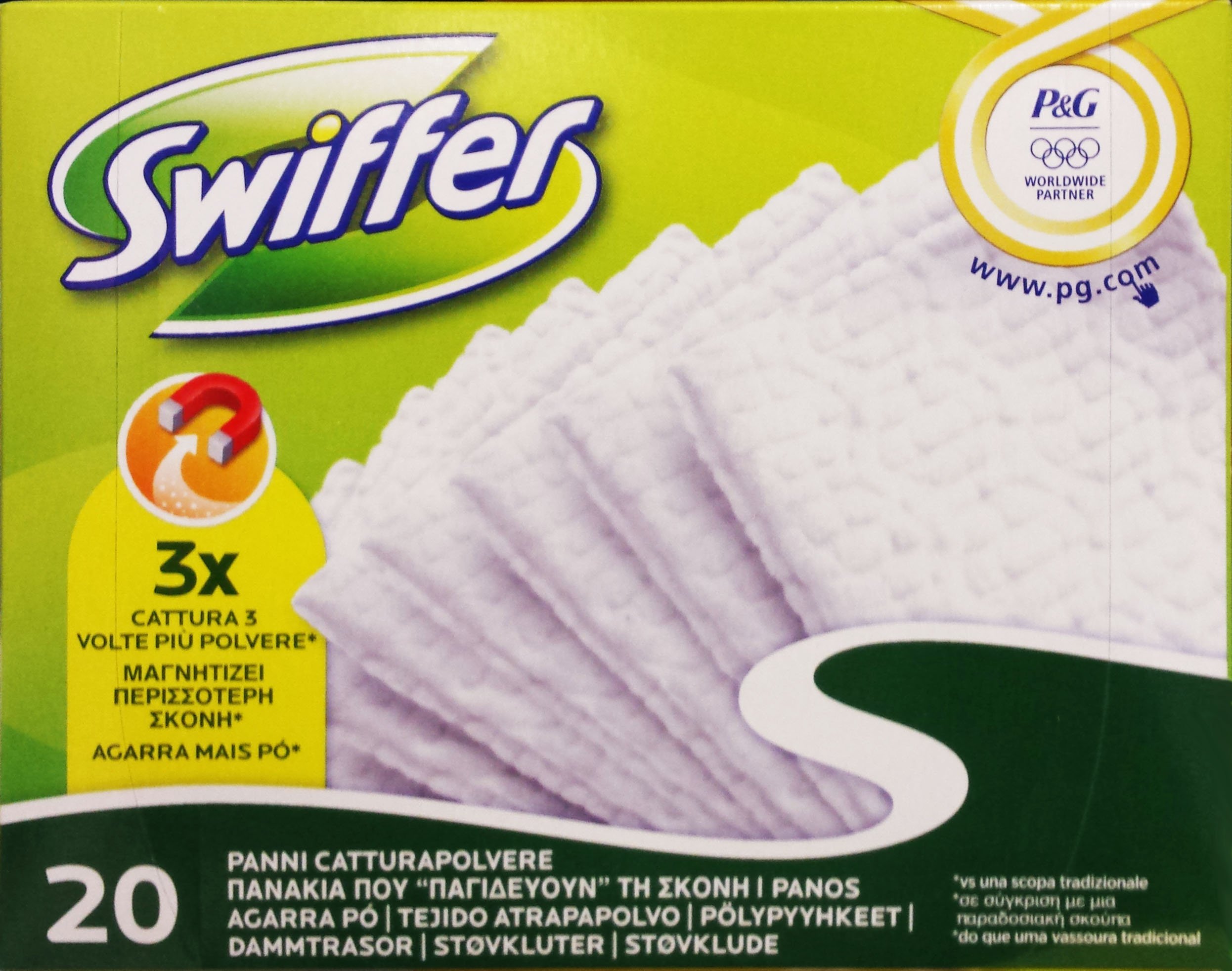12 x SWIFFER Panno Catturapolvere Ricarica Classica 20 Pezzi