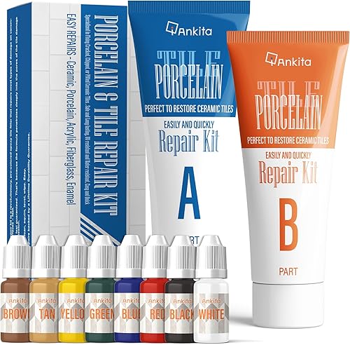 Miniatura 1 de Ankita Kit de reparación de azulejos de cerámica (combinación de color), kit de reparación de fregadero de porcelana con adherencia súper fuerte,