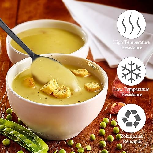 Miniatura 3 de 200 cucharas de sopa de plástico pesadas, cucharas desechables para fiestas, pequeñas cucharas de sopa de plástico para uso diario, boda,