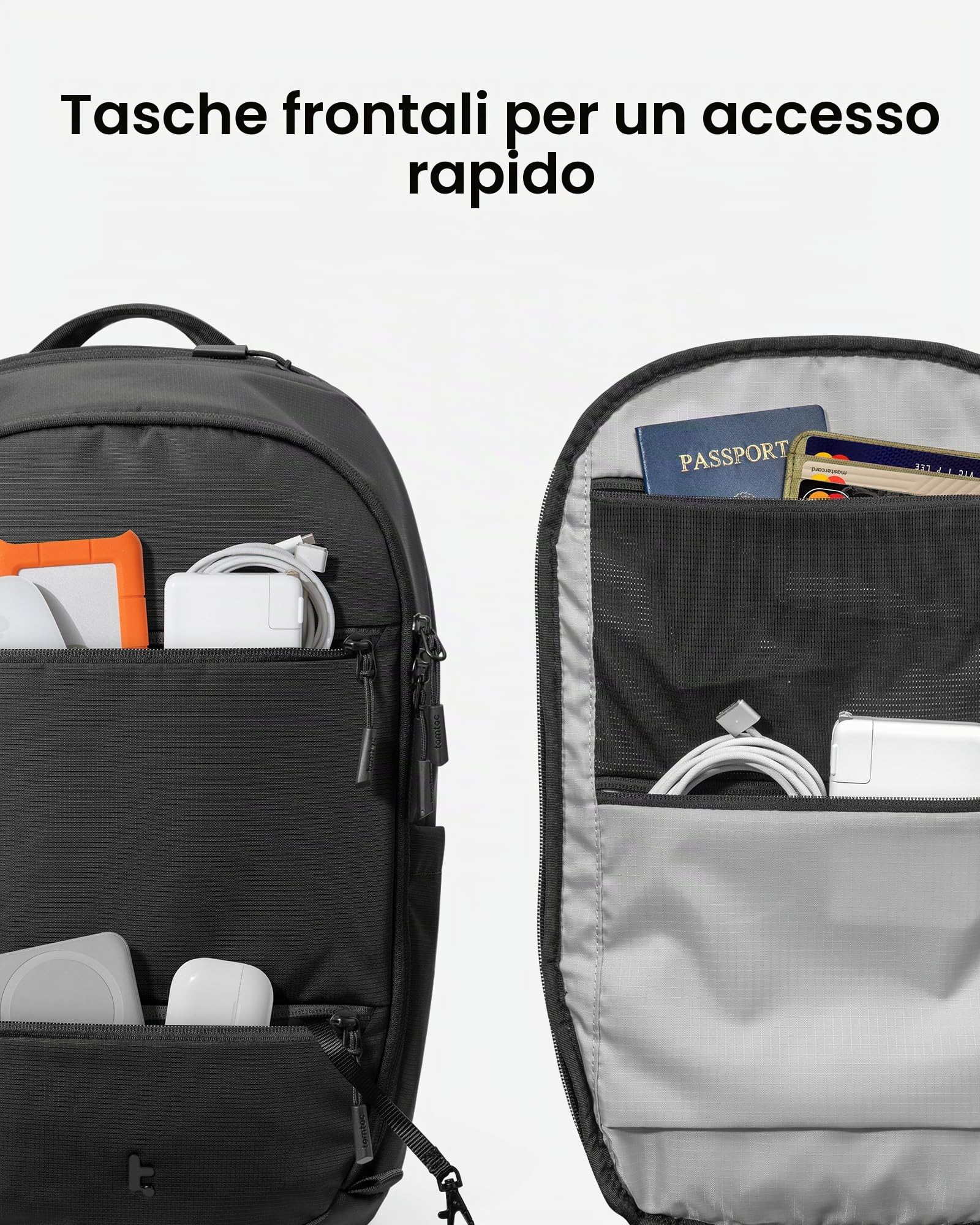 tomtoc Zaino Porta PC 32L, Zaino Lavoro Uomo Donna Leggero per Computer 15,6–16 pollici, Compatibile TSA Zaino da Viaggio Idrorepellente 55x40x20 Zaini Bagaglio a Mano per Viaggi di Lavoro e Weekend