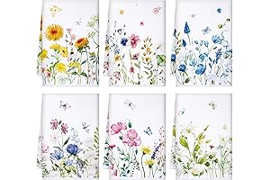 Geyoga 6 Pieces Spring Kitchen Towels Tea Towels for Spring Kitchen Bathroom Decor