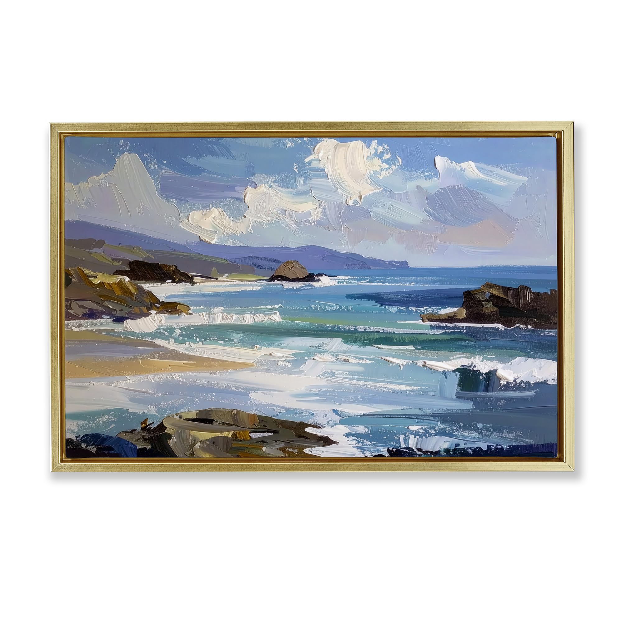 'From Sky To Sea'| Floating Frame Canvas Art
